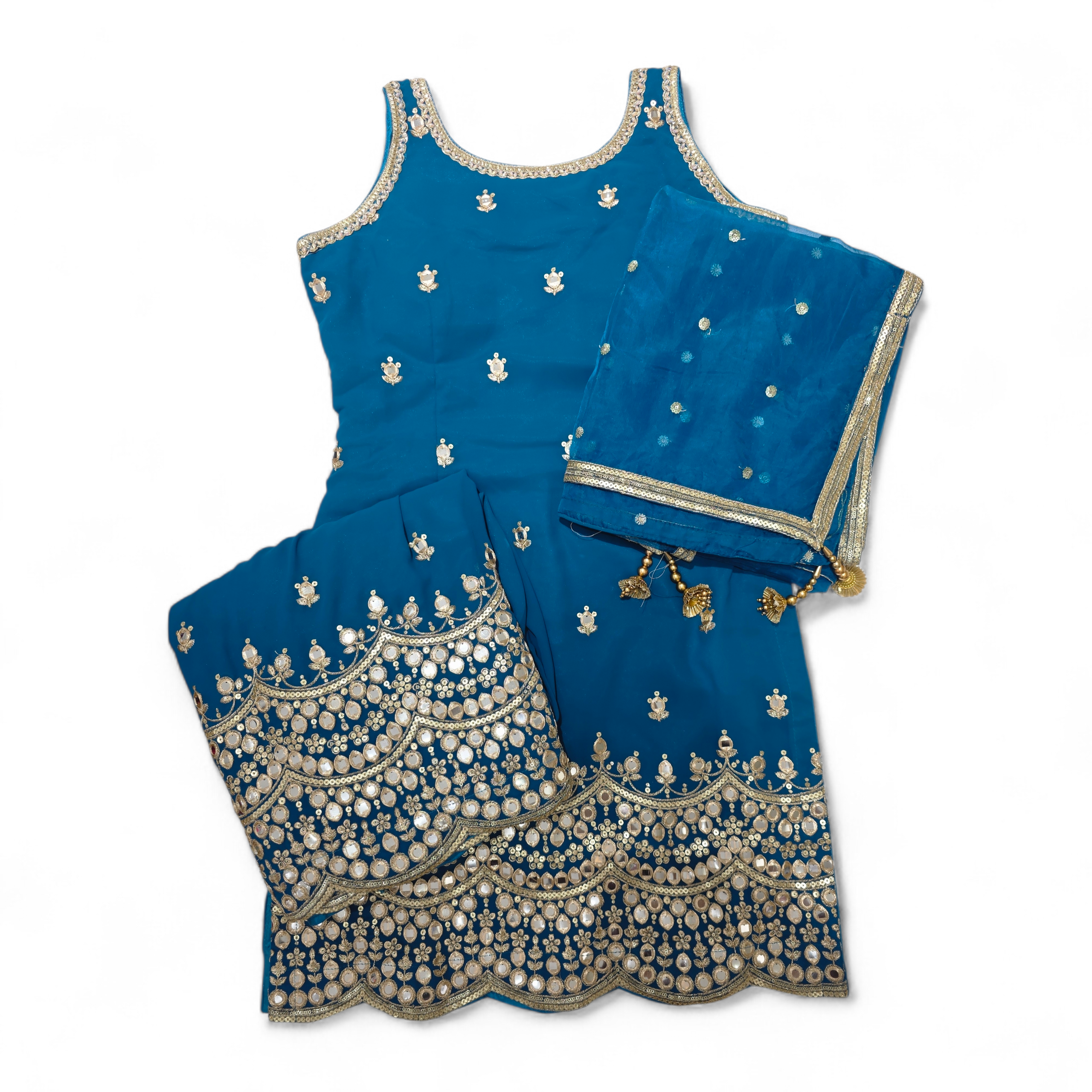 blue color garara suit product image