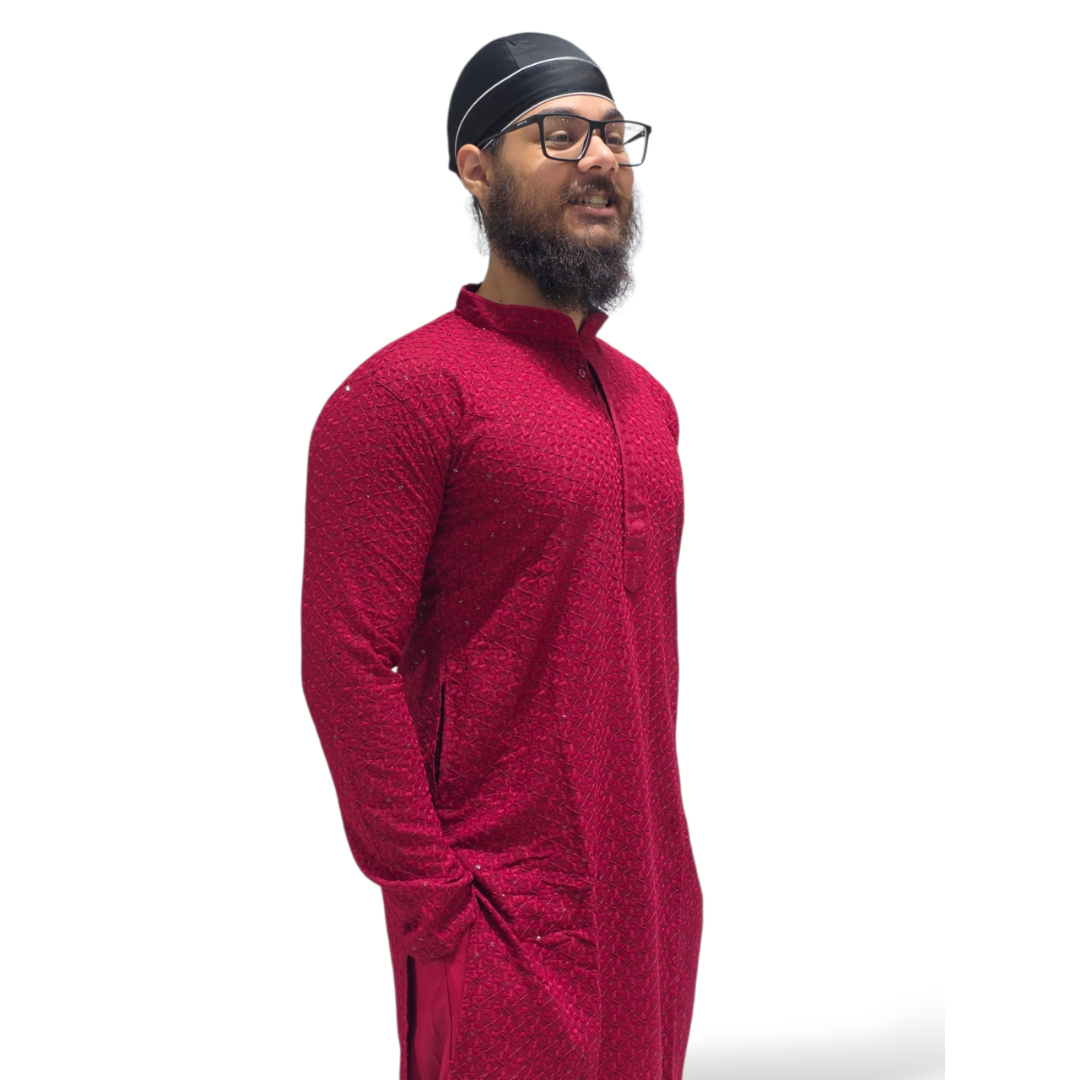 Men’s Chikankari Kurta Pajama - CA & US