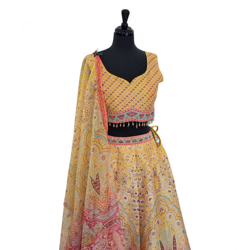 Multicolor Lehenga – Gradient Party Wear