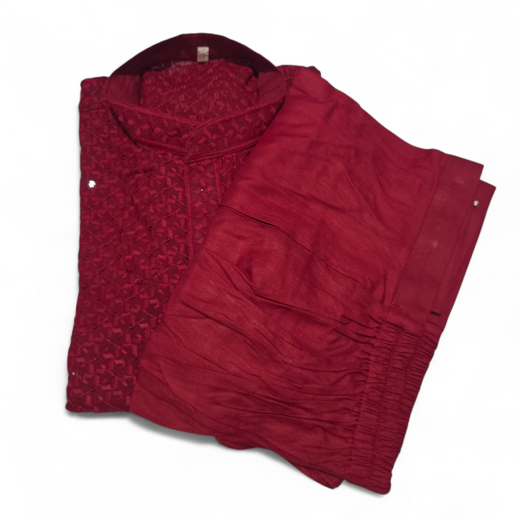 Men’s Chikankari Kurta Pajama - CA & US