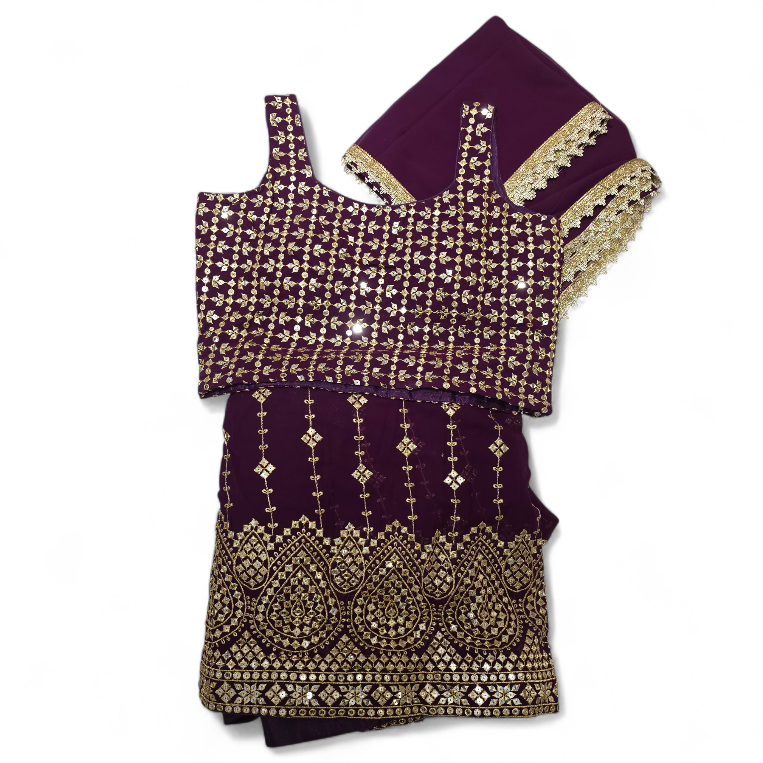 Lehenga – Gold Work Party Wear